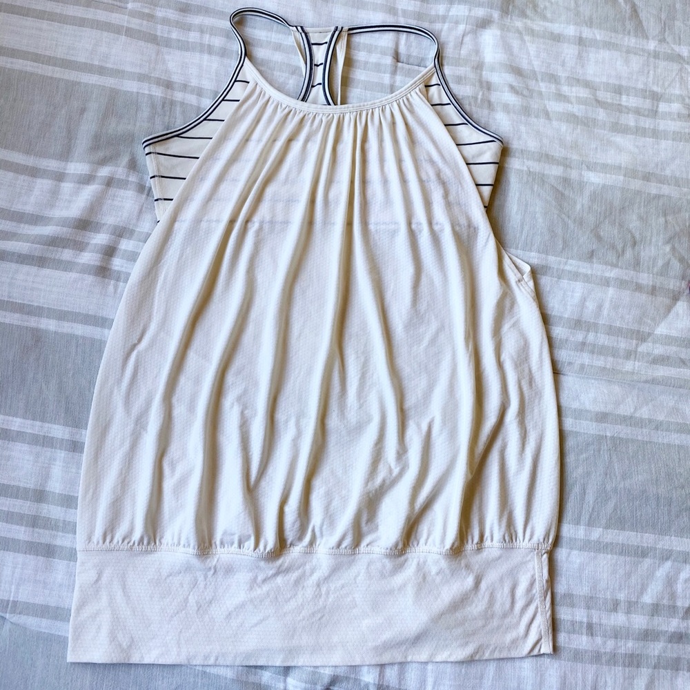 Lululemon Top w/ Attached Striped Bra